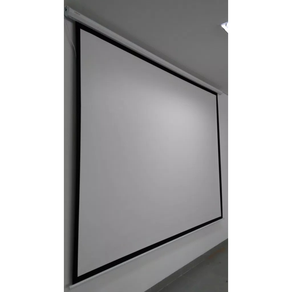 

A81Duya Layar Proyektor/Scren Projektor Manual Gantung 70" 178X178Cm As71S0D