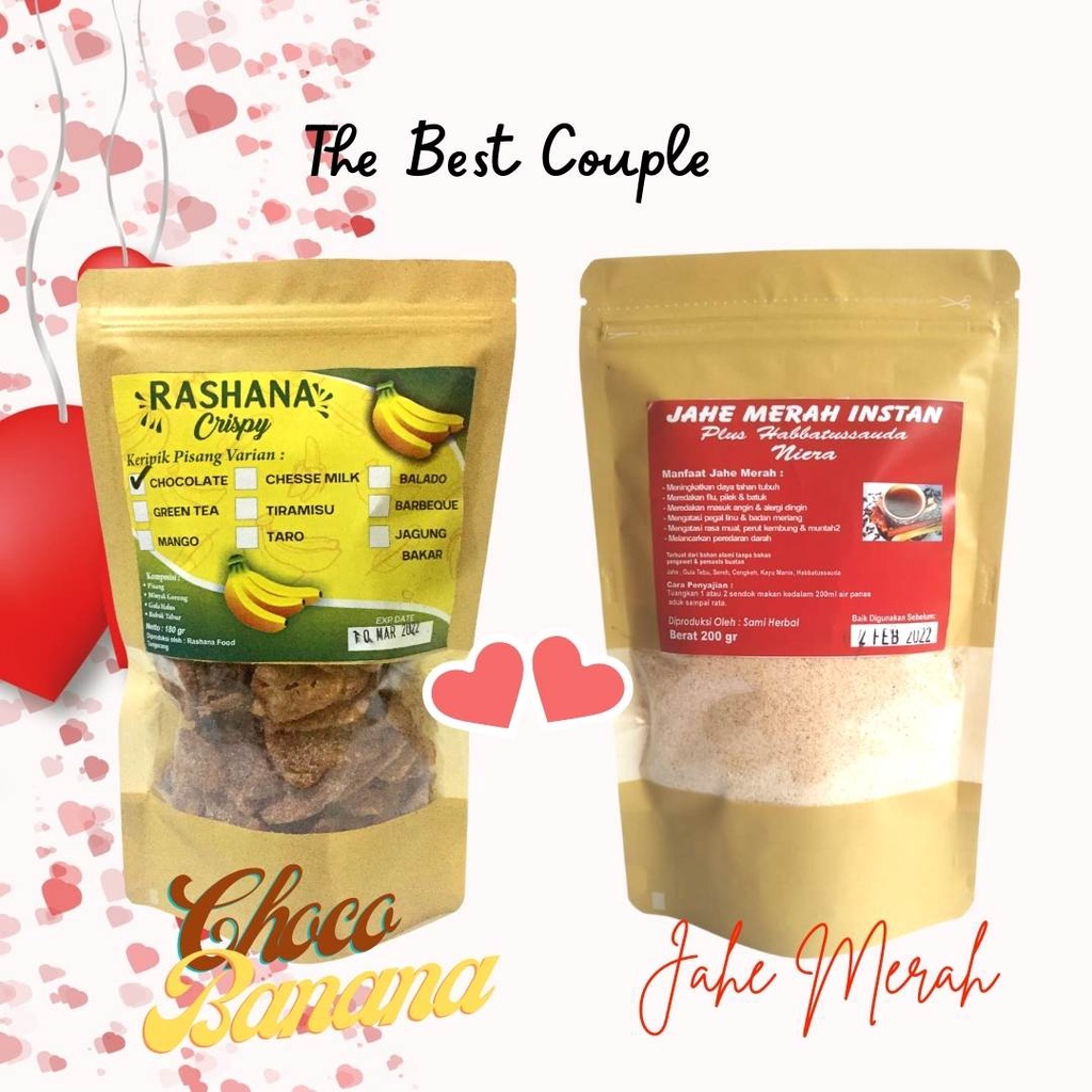 

PROMO VALENTINE DAY KRIPIK PISANG ANEKA RASA KEPOK COKLAT JAHE MERAH