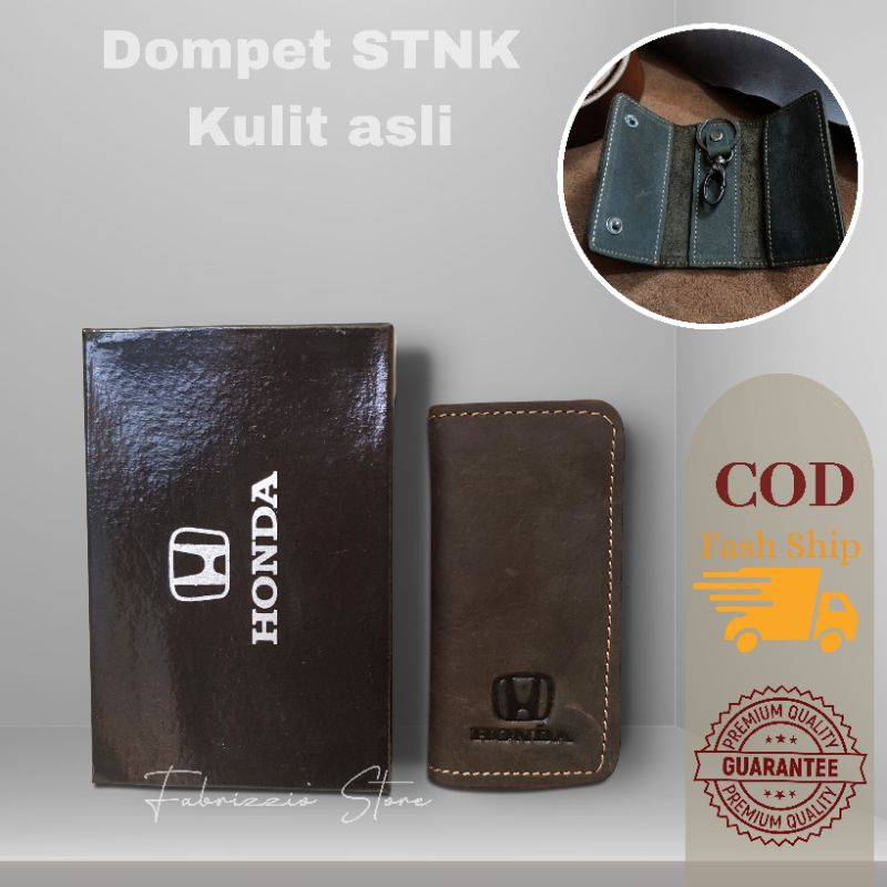 dompet stnk mobil gantungan kunci kulit asli