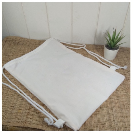 Tas Blacu Serut Backpack Ransel Ready Grade A String bag Drawsting bag eco print tugas sekolah lukis