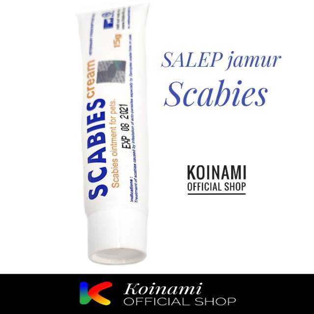 SCABIES SALEP 15 gram / obat jamur kucing anjing / gudig / koreng / parasit / hewan / raid all / luka