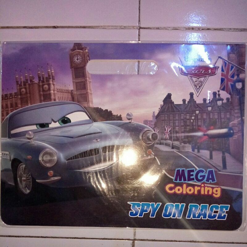 Jual Buku Mewarnai Anak Uk. Besar (A3) Disney Pixar Cars Spy On Race (1 ...