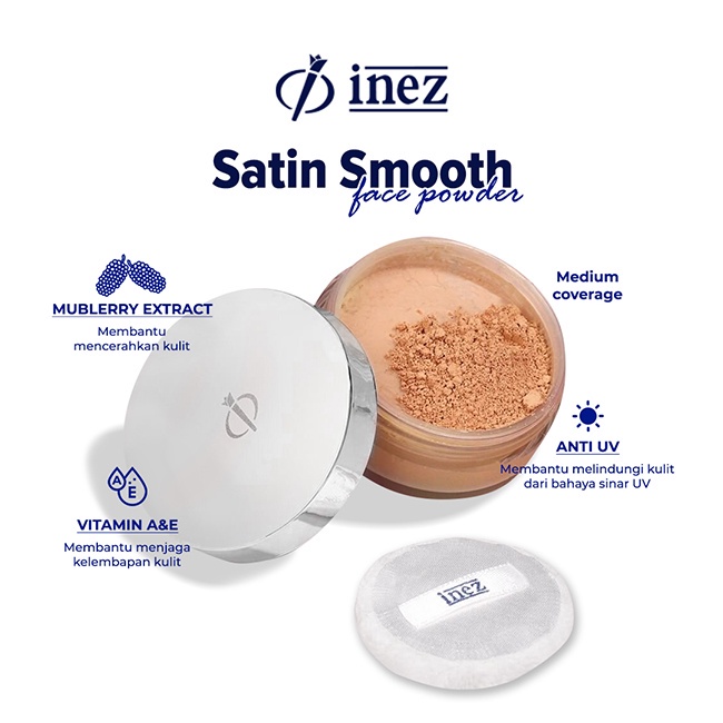 INEZ Satin Smooth Face Powder bedak tabur 3,5 gr