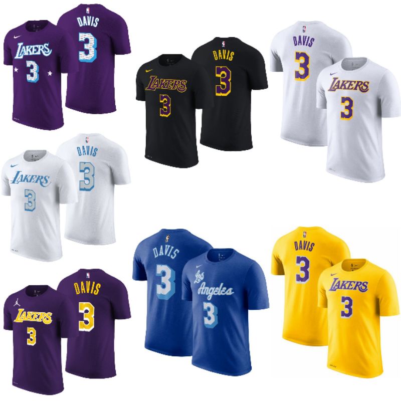 tshirt kaos fashion basket olahraga nike nba gametime los angeles la lakers davis 3