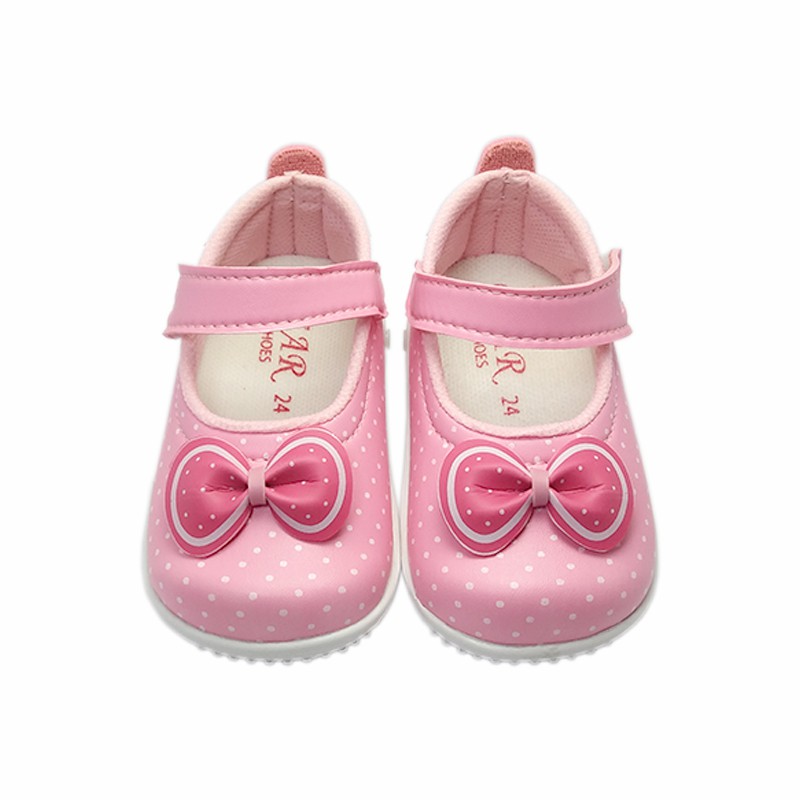 sepatu anak bayi perempuan unik bahan sol lembut model casual lucu murah bunyi cit terbaru C05 PINK