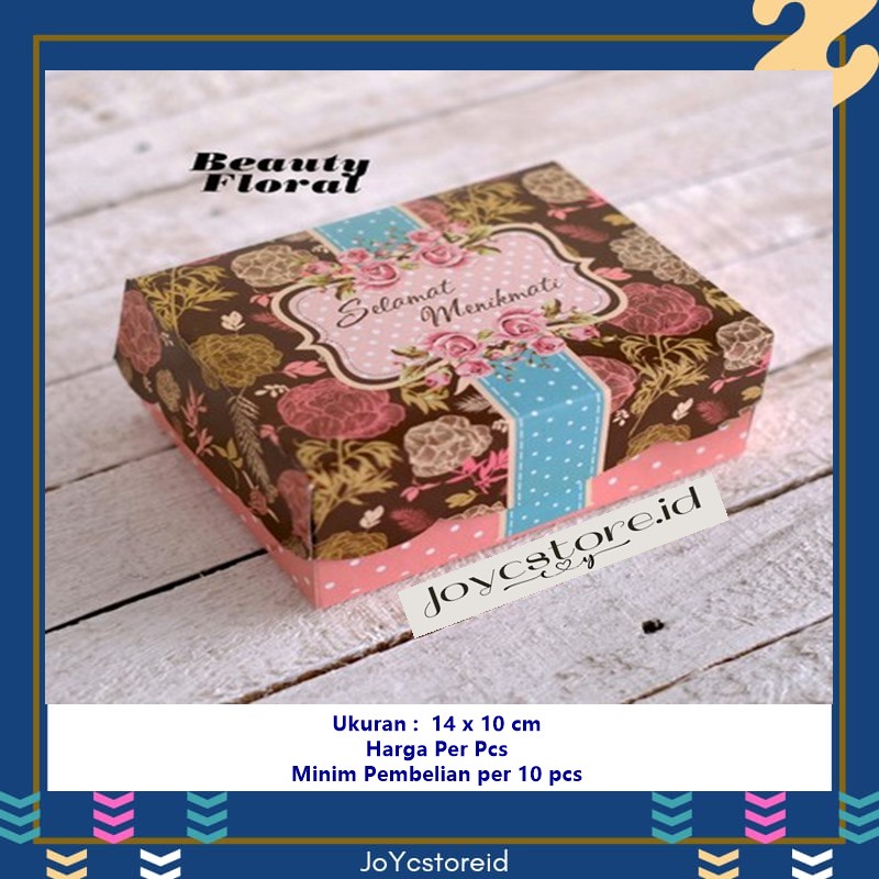 

Dus Roti Kotak Kue Cantik R3A Beauty FLORAL Kotak 14x10 Box Kue Box Kue / Snack Box / Kotak Kue / Kemasan Kue /kardus Kue