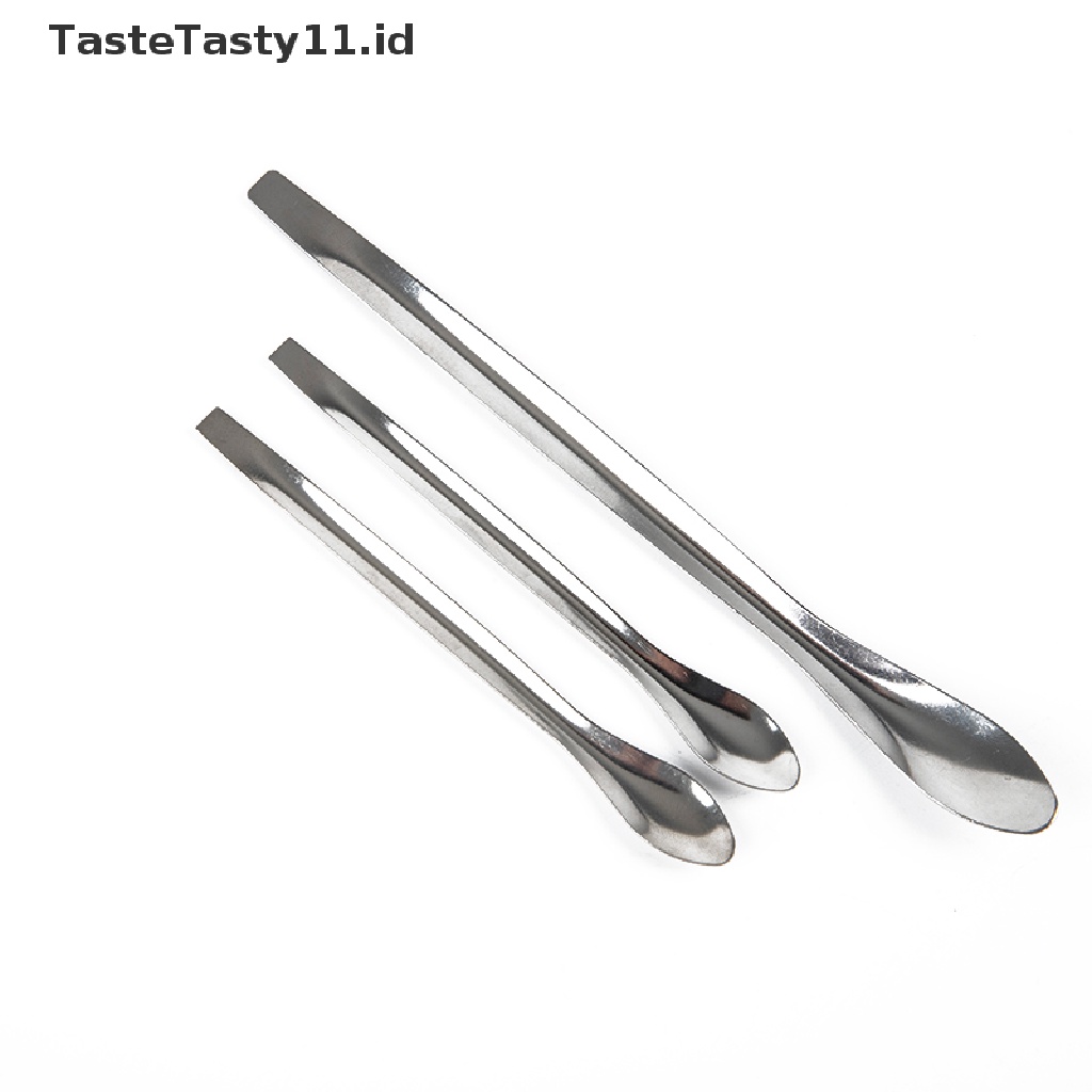 12 Pcs Sendok Spatula Bahan Stainless Steel Untuk Laboratorium