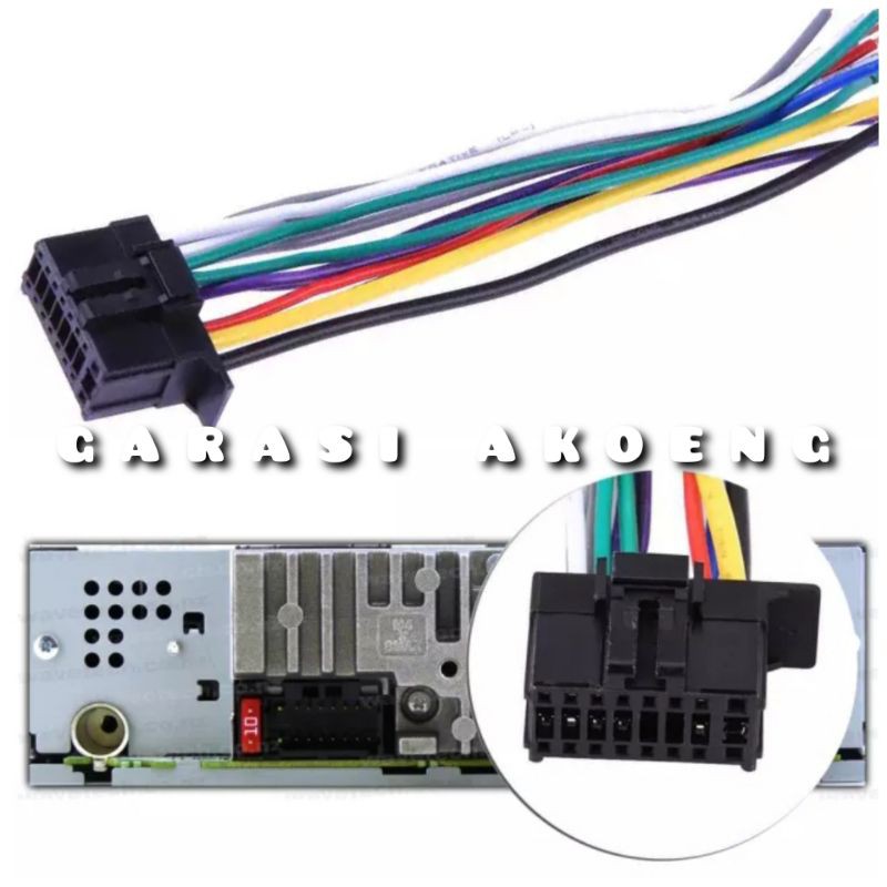 Socket Kabel Audio Head Unit Tape Pioneer FH-S505BT DEH MVH DVH AVH Pioner Pionner