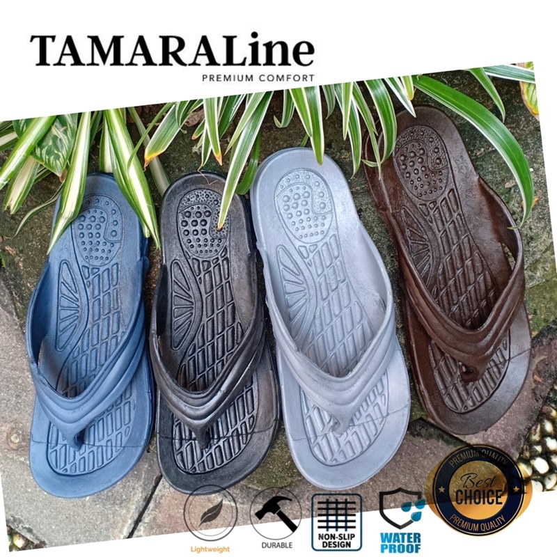 Sandal Jepit Karet Pria Wanita Unisex Dewasa / Remaja - TAMARALINE 56 / Bahan Premium Lentur Empuk Ringan Kuat Anti Slip Anti Air / Model Sandal Casual Santai Rumah Hotel Outdoor Kamar Mandi Murah Original