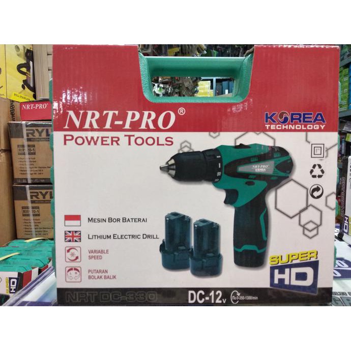 Terbaru Mesin Bor Cordless Nrt Pro Dc 330 -Bor Baterai Nrt Pro Dc 330