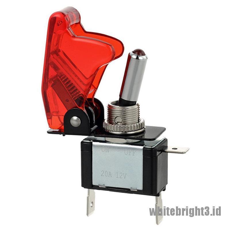 Saklar Rocker ON / OFF Lampu 12V 20A Universal Warna Putih Untuk Mobil Balap