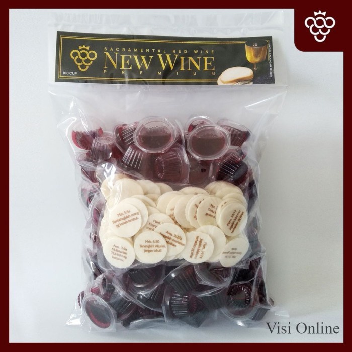 

Anggur Perjamuan Kudus Cup Premium + Hosti Ayat Kecil - Isi 100 Cup