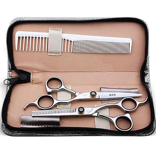 Biutte.co Set Gunting Rambut Sasak &amp; Flat Hairdressing Scissors - XK10 - Silver