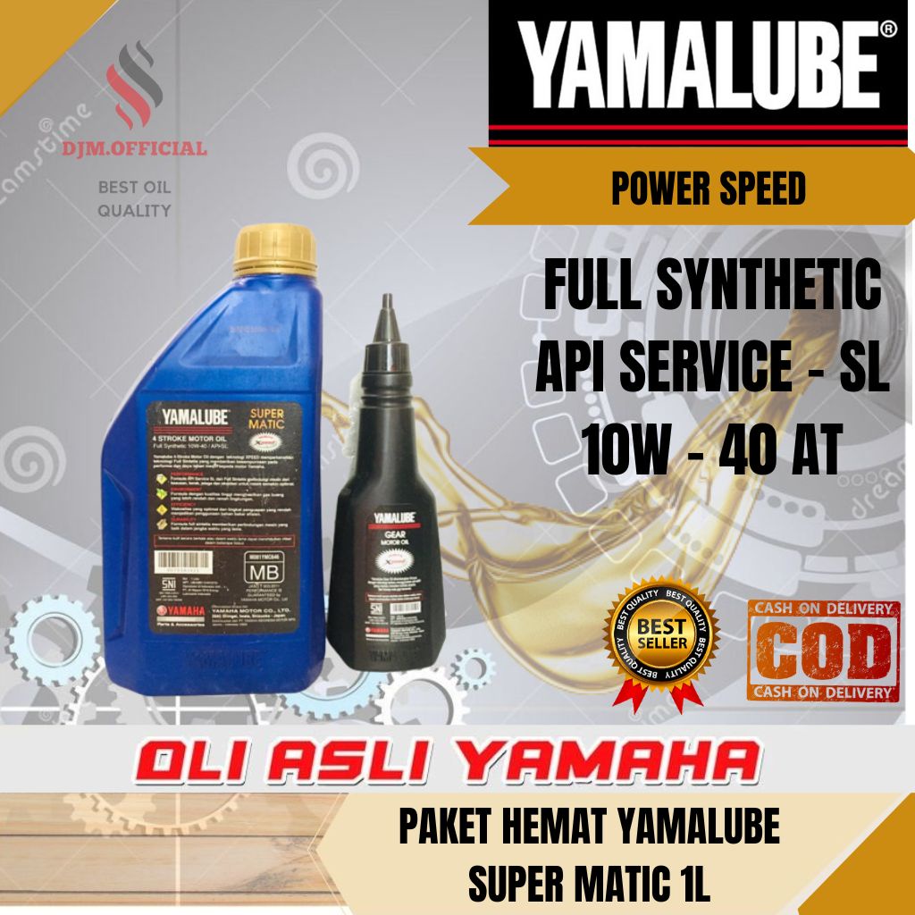 PAKET HEMAT OLI YAMALUBE SUPER MATIC 1L + OLI GARDAN YAMALUBE 140ml