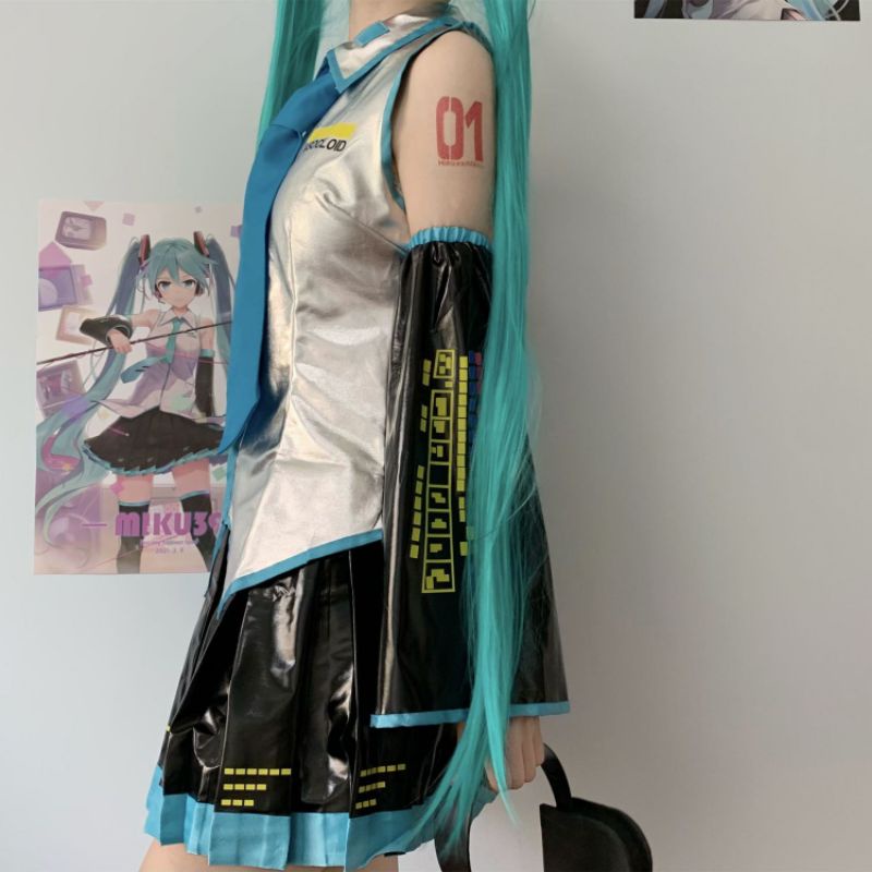 [MikanHiro Store] Fullset VOCALOID HATSUNE MIKU COSPLAY COSTUME PLAY HATSUNE MIKU