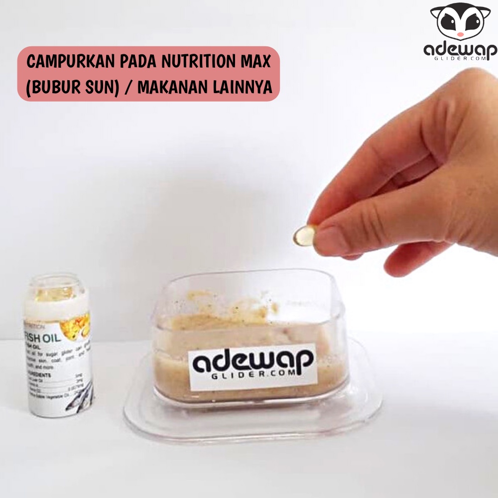 ADEWAP GLIDER Minyak Ikan Omega 3 Sugar Glider Fish Oil 40 Butir – Minyak Ikan  Suplemen Bulu & Kesehatan