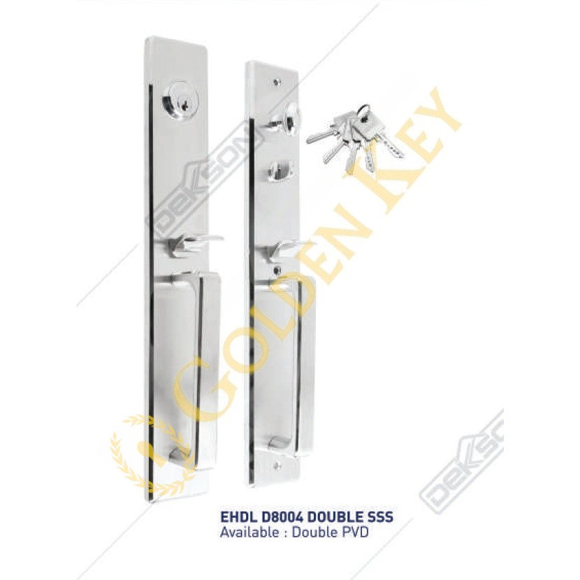 Entrance HDL Handle Dekson Dekkson Kunci Set Gagang Pintu Utama Set EHDL D 8004 D8004 ODD PVD Emas