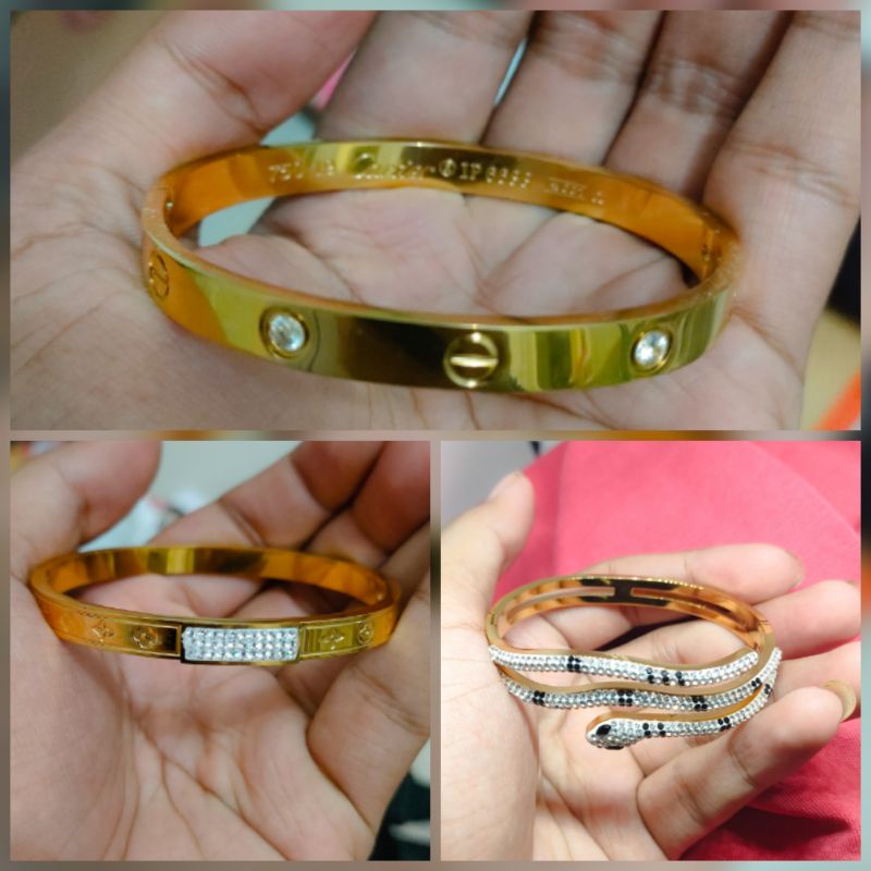 GL05-----Gelang titanium gelang tangan wanita Permata Premium Quality