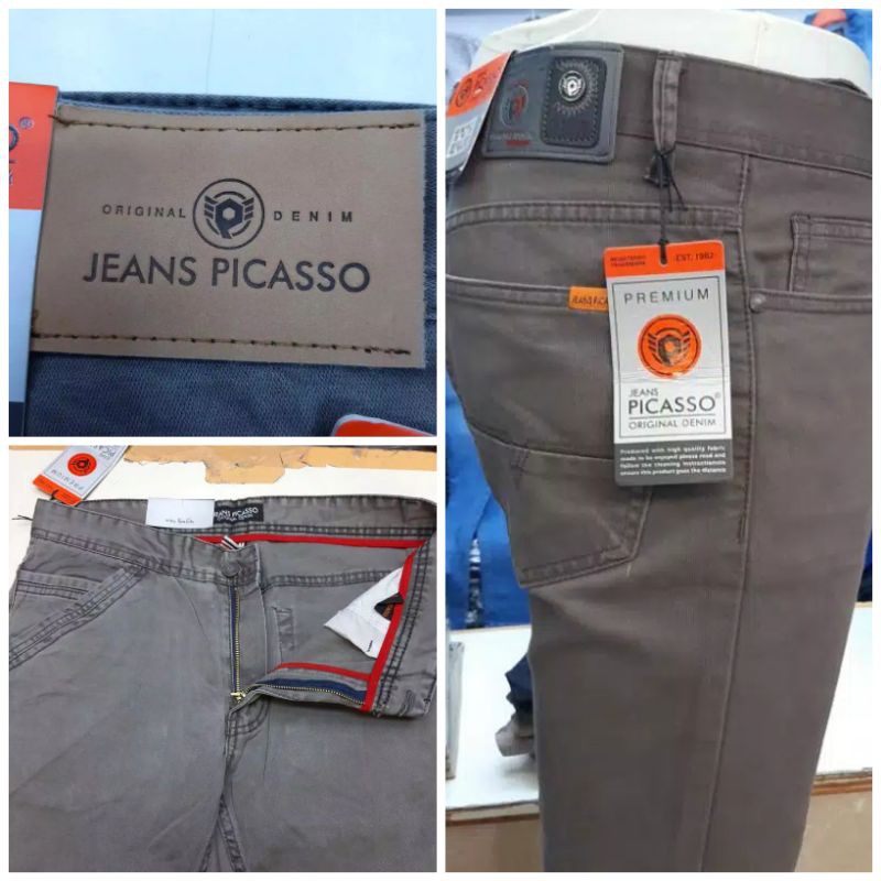 CELANA PICASSO STANDAR | BAHAN PICASSO | CELANA REGULER FIT | CELANA PANJANG PRIA