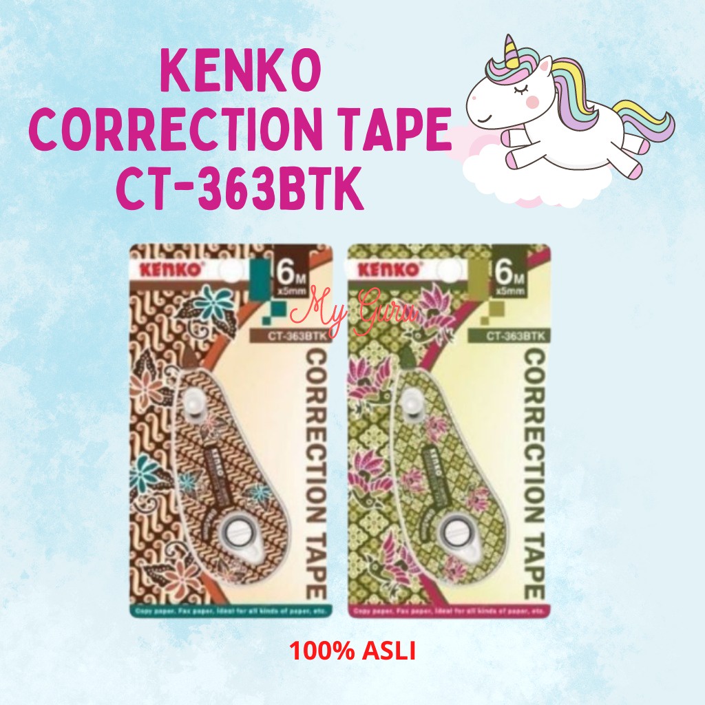 

[PCS] CORRECTION TAPE KENKO CT-363 BATIK / TIP X KERTAS (6 METER)