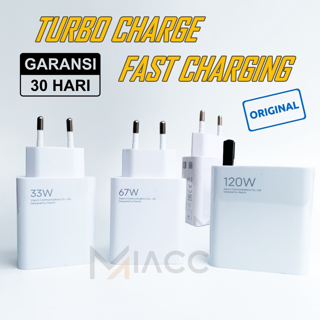 CHARGER XIAOMI REDMI POCO USB TYPE C 33W 67W 120W MAX TURBO FAST CHARGING HYPER CHARGE ORIGINAL