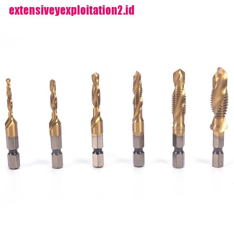 &lt; E2id &amp; &gt; M3-M10 Mata Bor Hex Shank HSS Lapis Titanium Bits