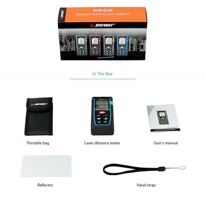 SNDWAY SW-T100 - Digital Laser Distance Meter Rangefinder - 100M