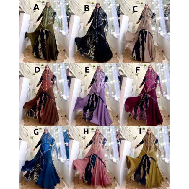 Dress Starla Premium Set By Yodizen (READY)/Gamis YODIZEIN terbaru/Gamis YODIZEIN original