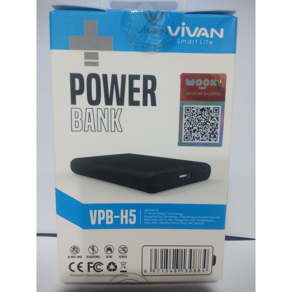 POWERBANK  VIVAN VPB-H5 5000MAH