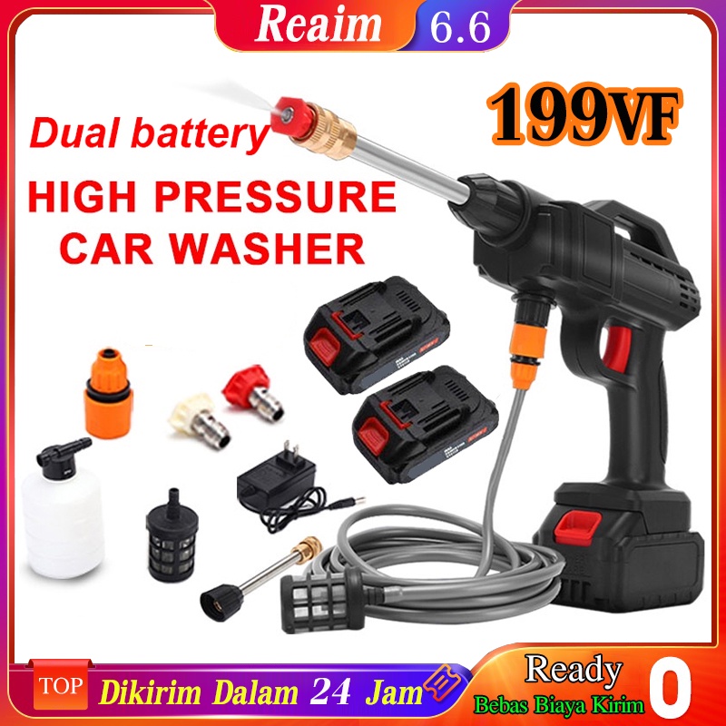 Reaim Alat steam cuci motor &amp; mobil Jet Cleaner/ Jet Cleaner Baterai / Alat Cuci Mobil cuci motor tekanan tinggi