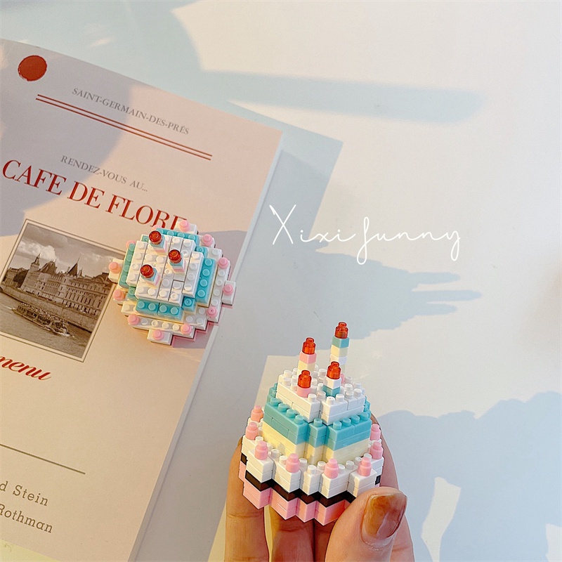 Love Mainan Edukasi Building Blocks Bentuk Kue Ulang Tahun Untuk Wanita
