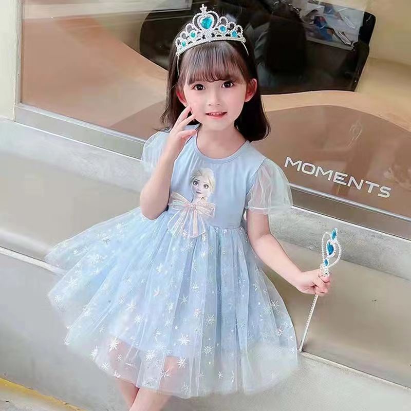 [PRINCESS KESLI] 1-7tahun Gaun putri Elsa gadis baru/baju bayi perempuan mesh/Dress anak perempuan/dress pesta bayi/baju anak perempuan pakaian bayi perempuan import/kado anak ulang tahun Elsa Frozen