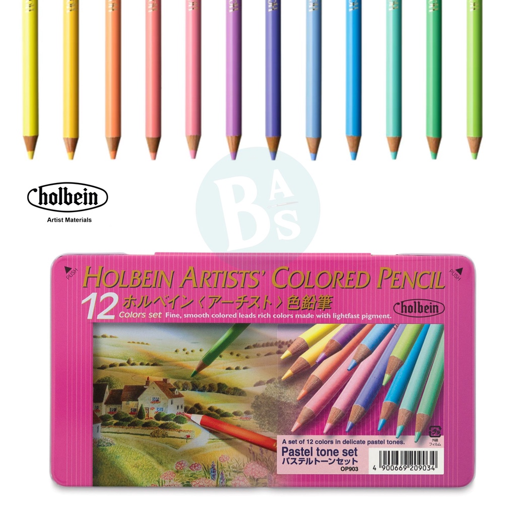 

Holbein - Color Pencil Set of 12 Pastel Set