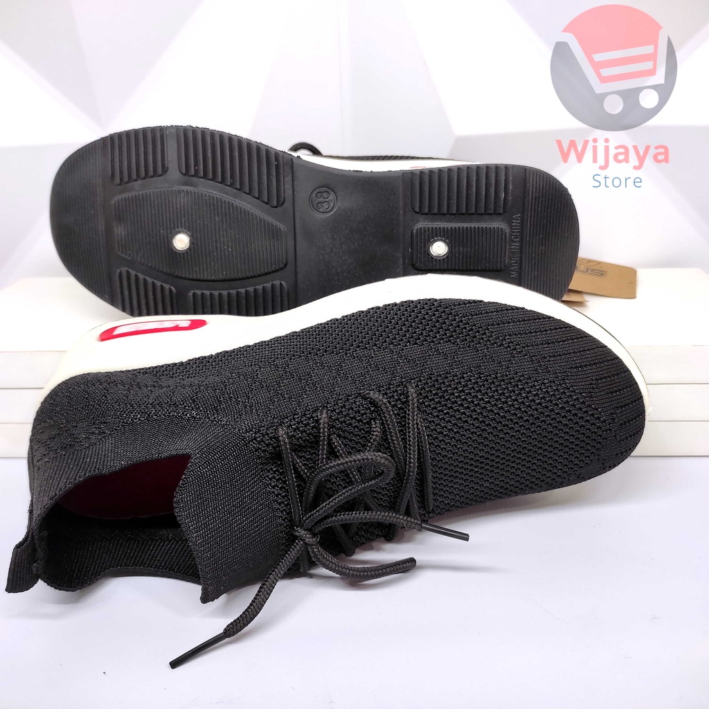 Sepatu Wanita Sneakers Rajut Import Olahraga dan Kasual dengan Sentuhan Fashionable