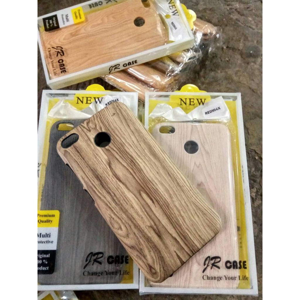 HARD CASE KAYU REDMI 4X CASE WOOD REDMI 4x BAMBOO CASE REDMI 4x