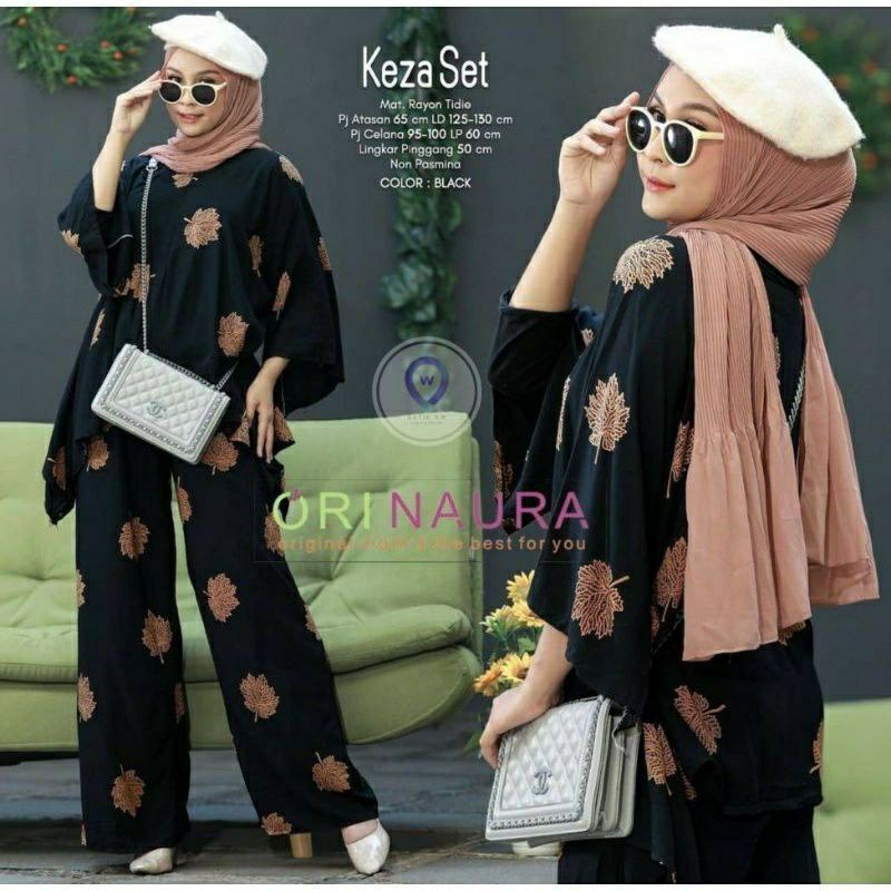 One Set CP WAKA Garis Tiedye Polkadot Jumbo Setelan Oversize Sekta Lafa Bat wings