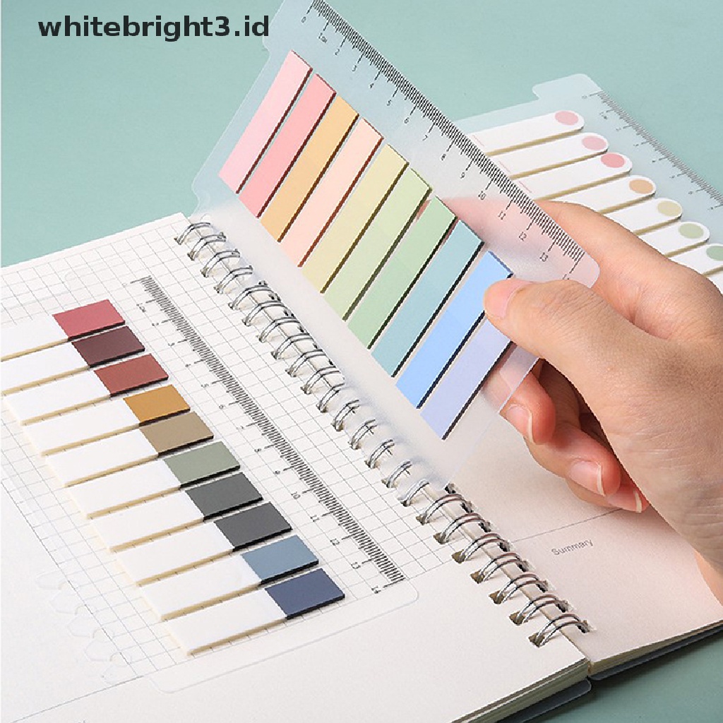 (whitebright3.id) 200 Lembar Sticky Notes / Memo Index Loose Leaf Untuk Sekolah / Kantor