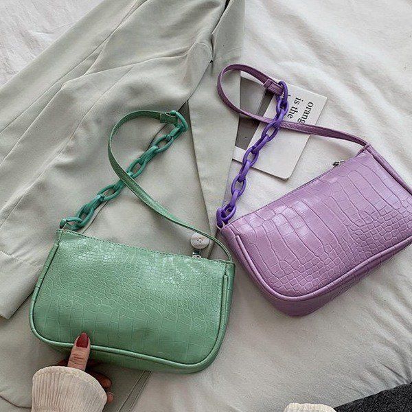 Tas Selempang Bahu Tote Retro Motif Kulit Buaya Bahan Tas Selempang Bahu Tote Retro Motif Kulit Buaya Bahan