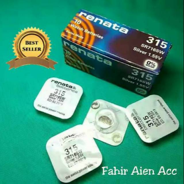 Baterai Renata 315 Battery jam tangan Renata SR716SW Original