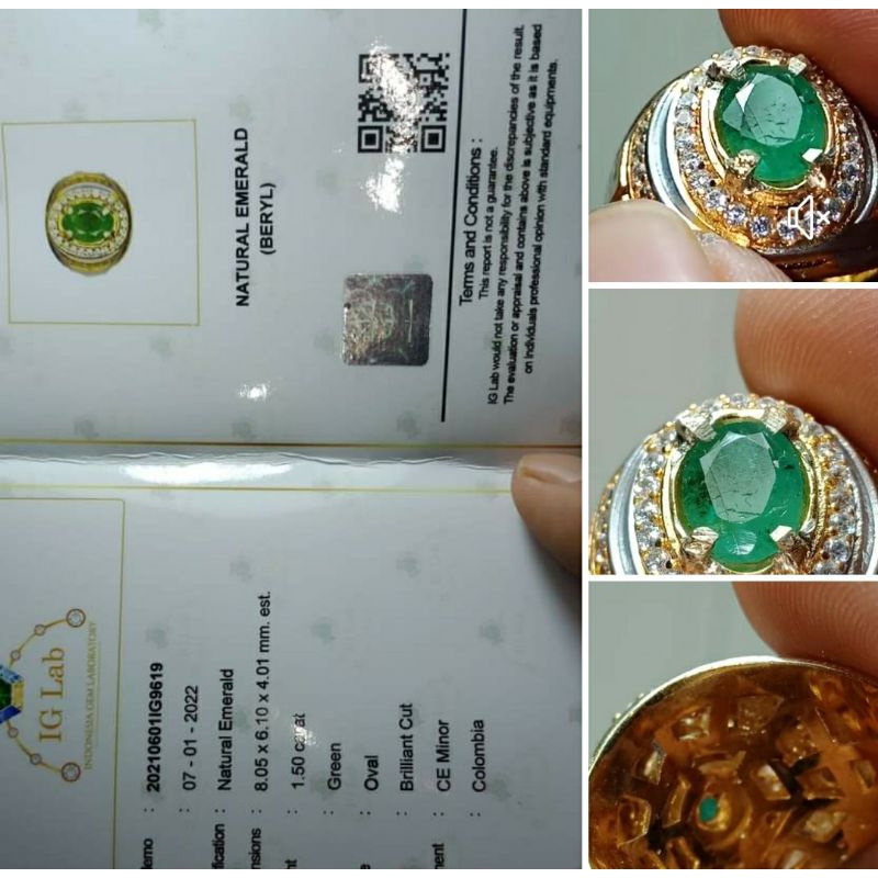Natural emerald Beryl Columbia, zamrud Columbia, sudah dapat memo