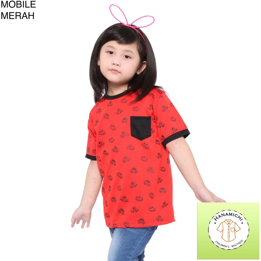 Hanamichi MOBILE Kaos Anak Sablon Lengan Pendek