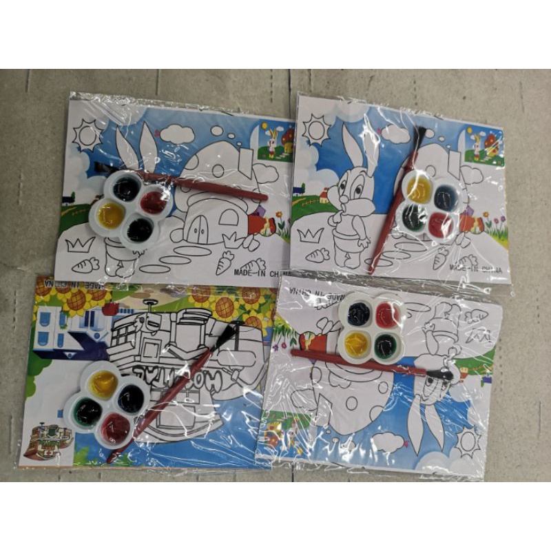 

mainan lukis cat karakter mewarnai mainan edukasi