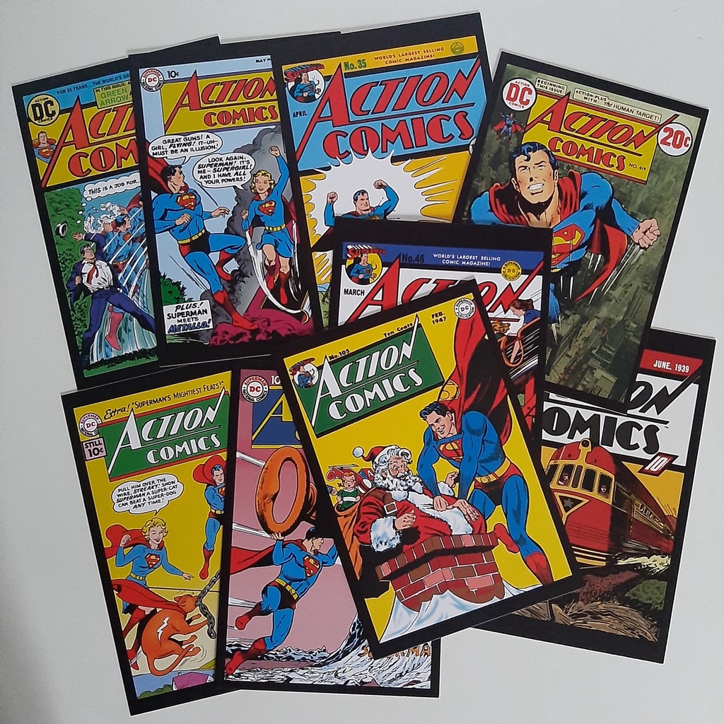 

DC SUPERMAN - ACTION COMICS POSTCARD | KARTU POS/POSTCROSSING/WALL DECOR/SNAIL MAIL/KOLEKSI