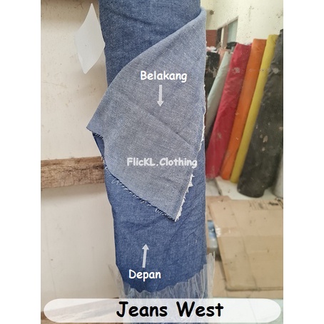 Bahan Kain Jeans West Jeanwest Katun Jeanswest Denim Jeans Chambray Soft Jeans 6oz