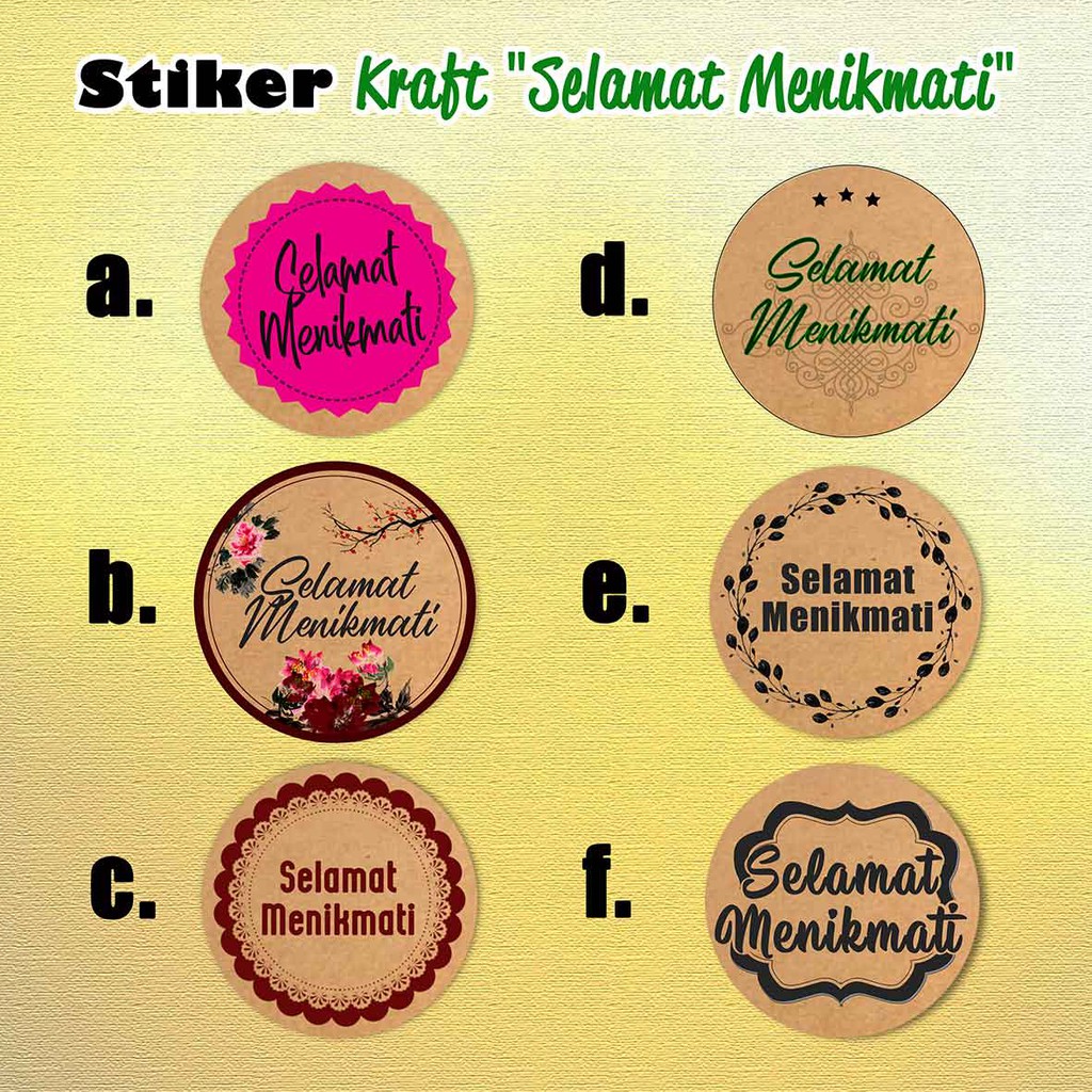 

Stiker - Box Kue - Lunch Box - KRAFT COKLAT- SELAMAT MENIKMATI |SM2