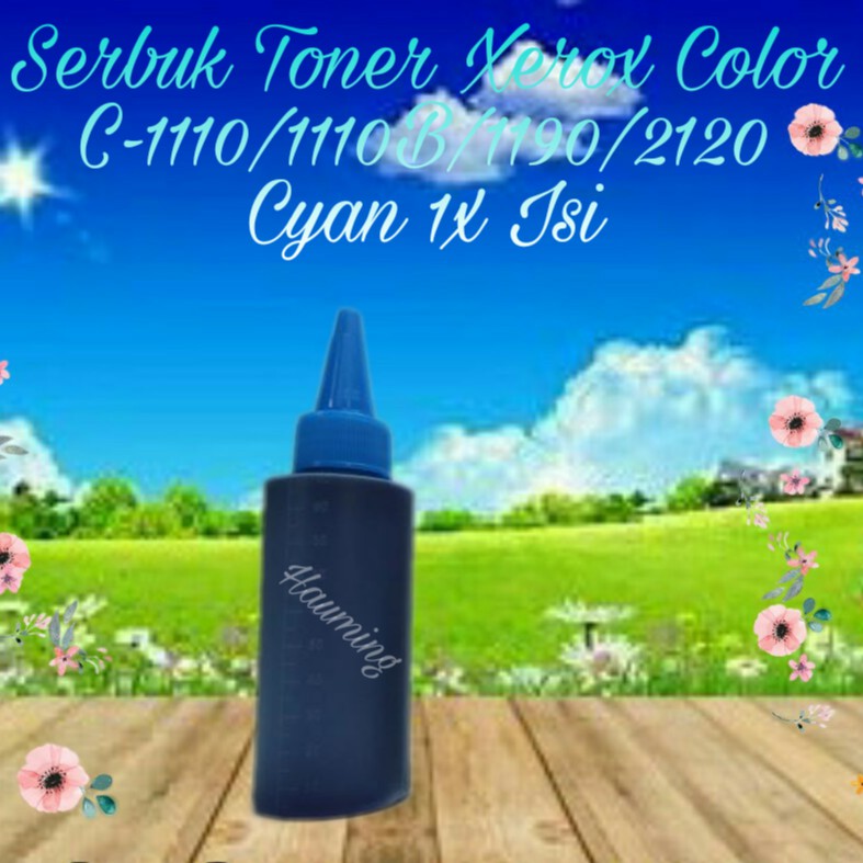 Serbuk Toner Xerox Docuprint DP C1110 C1110b C1190 C2120 C-1110 1110b 1190 2120 Cyan 1x Isi