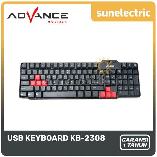 Advance Series Votre Keyboard KB2308 / Keyboard USB KB-2308 / Keyboard Gaming Waterproof KB 2308 - H