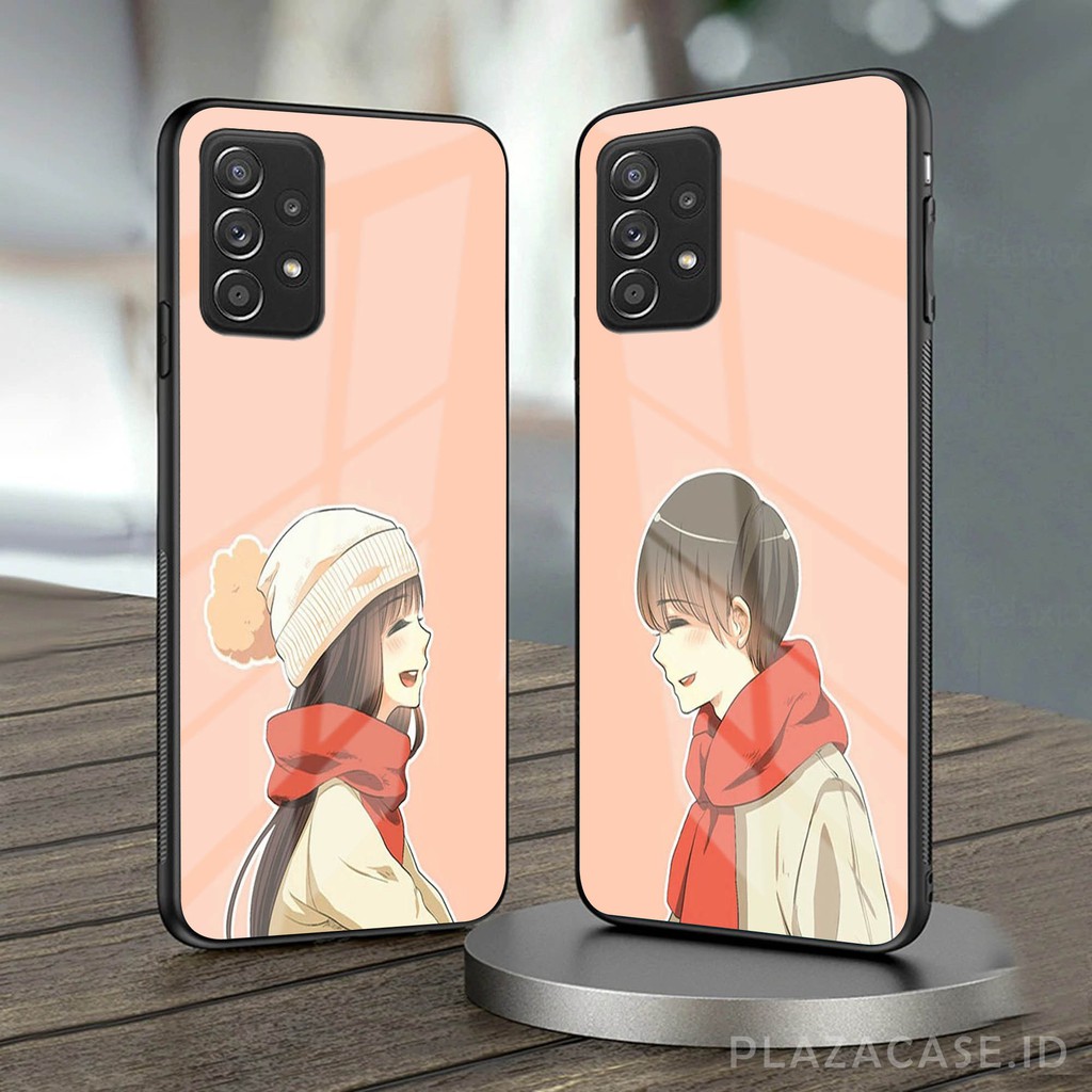 Couple Softcase Glass [K76] for ALL TYPE A15 RENO 4F V20 V20 SE A53 C17 RENO 4 REALME 7i Y30 Y50 A73