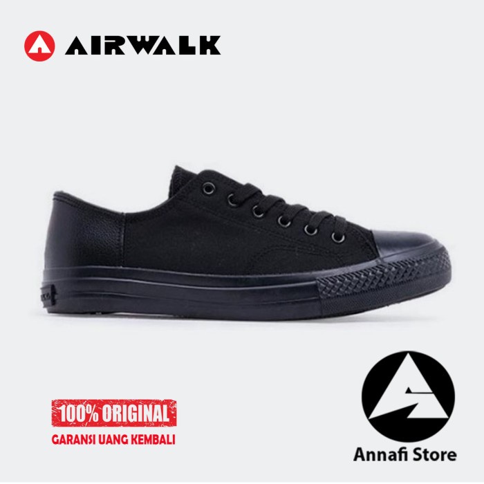 JUAL SEPATU SNEAKERS PRIA AIRWALK JIVAN AIWY21F0222M - MONO BLACK