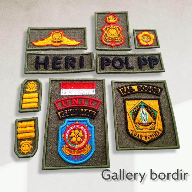 bordir timbul pol pp motif